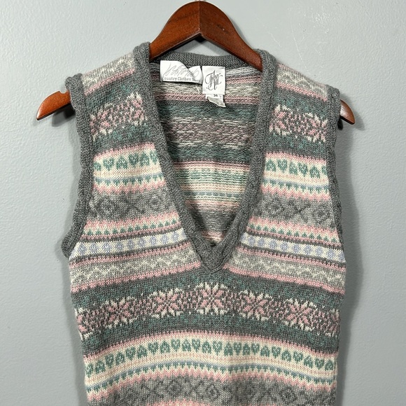 Vintage Lord & Taylor Fisher Hill Wool Long Knit Vest Sweater size 34-4 - Picture 2 of 14